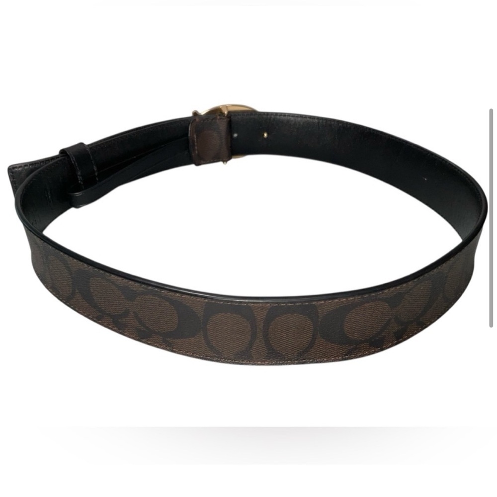 Coach New York Signature C Buckle Belt in Chestnut Brown Size XL - Picture 7 of 13